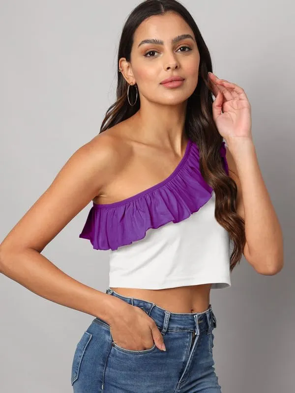 Whitepurple_Cotton_Blend_Single_Jersey_Tops