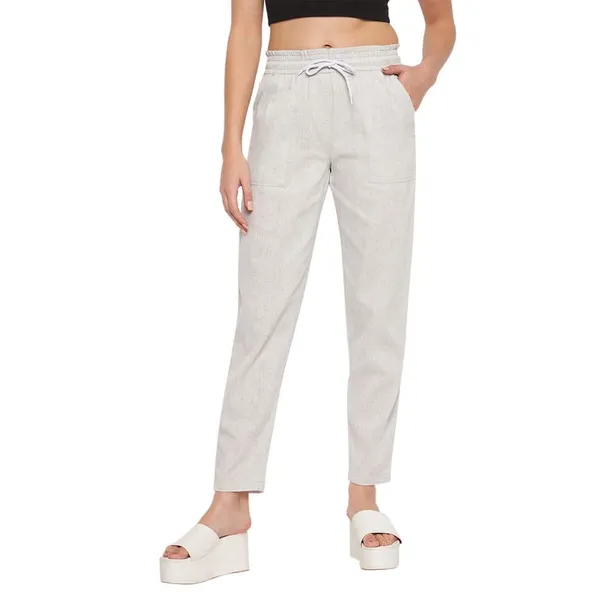 BRINNS_Comfortable_and_Stylish_Women's_Straight_Leg_Trousers_-_Mid-Rise,_Regular_Length,_Flat-Front_Design