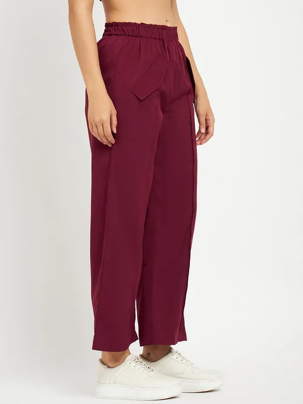 Maroon_Polyester_Trousers