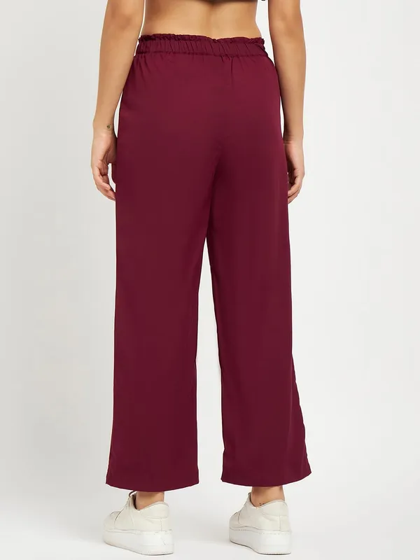 Maroon_Polyester_Trousers