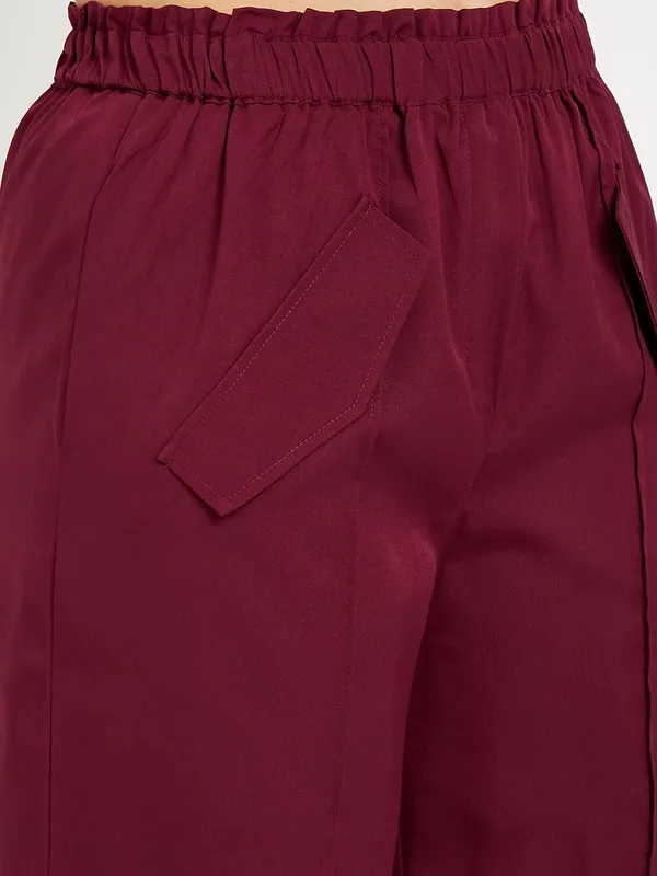 Maroon_Polyester_Trousers