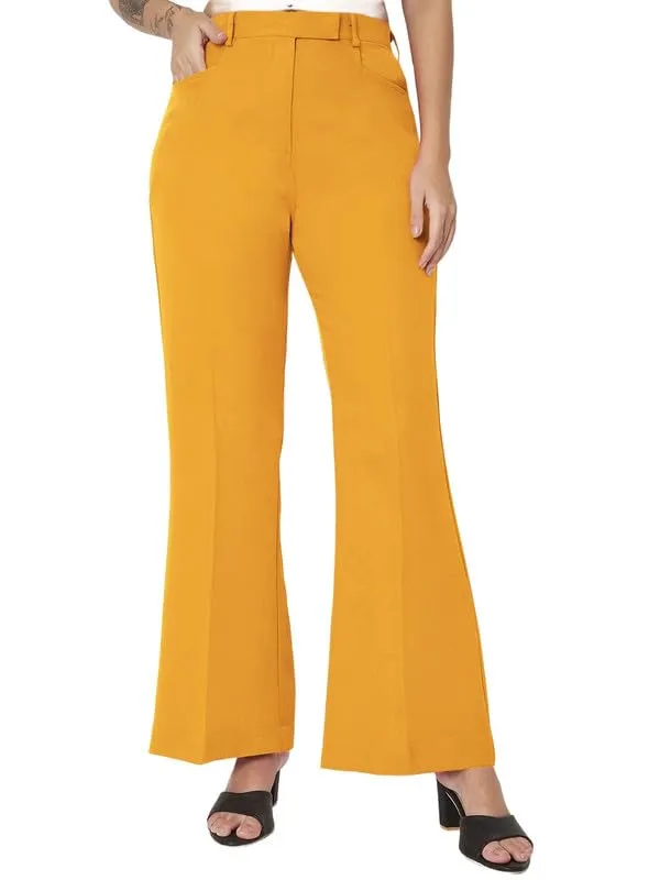Mustard_Polyester_Lycra_Trousers