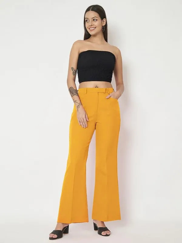Mustard_Polyester_Lycra_Trousers