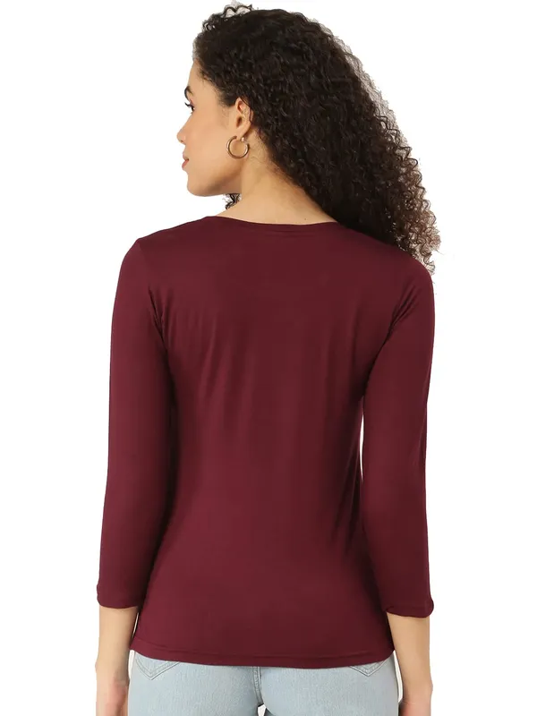 BRINNS_Women_Burgundy_T-Shirt