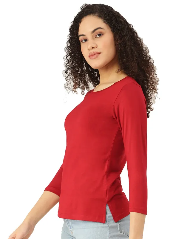 BRINNS_Women_Maroon_T-Shirt