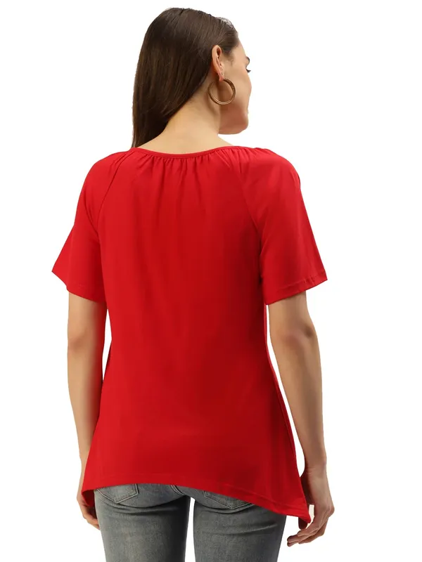 Red_Cotton_Blend_Single_Jersey_Tops