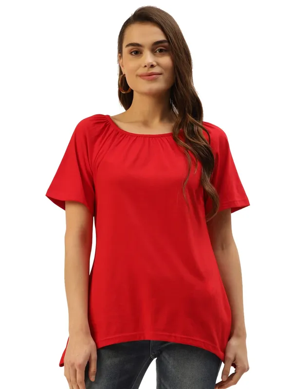 Red_Cotton_Blend_Single_Jersey_Tops