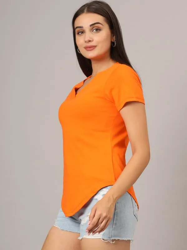 Orange_Cotton_Blend_Single_Jersey_Tshirts
