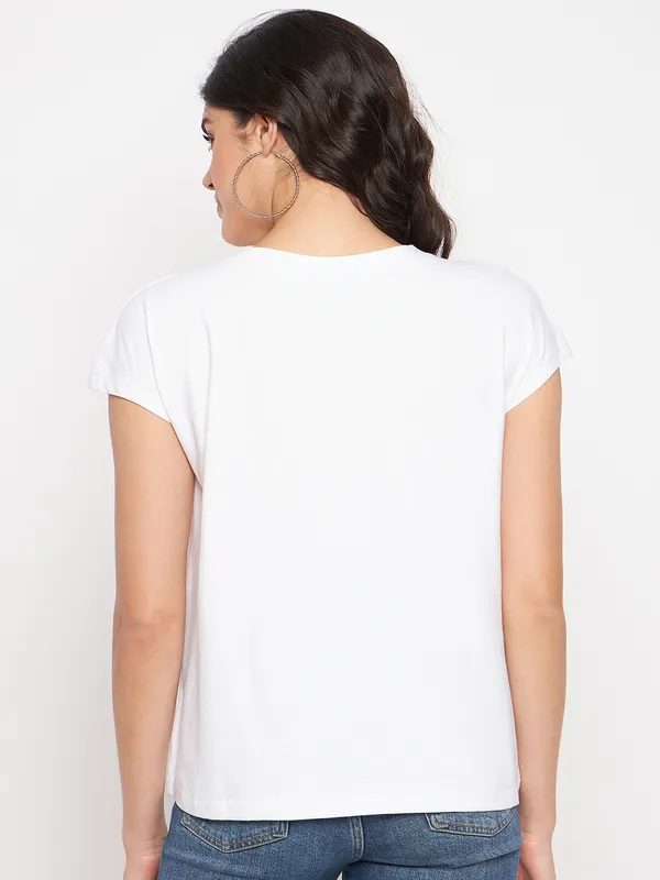 White_Cotton_Lycra_Tshirts