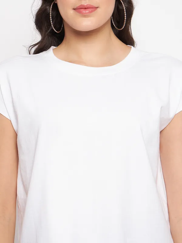 White_Cotton_Lycra_Tshirts