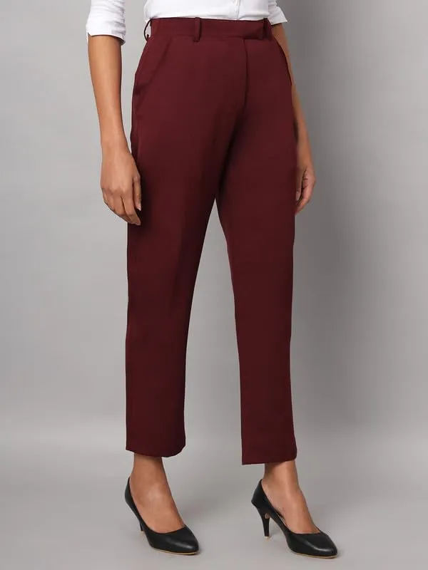 Burgundy_Polyester_Lycra_Trousers