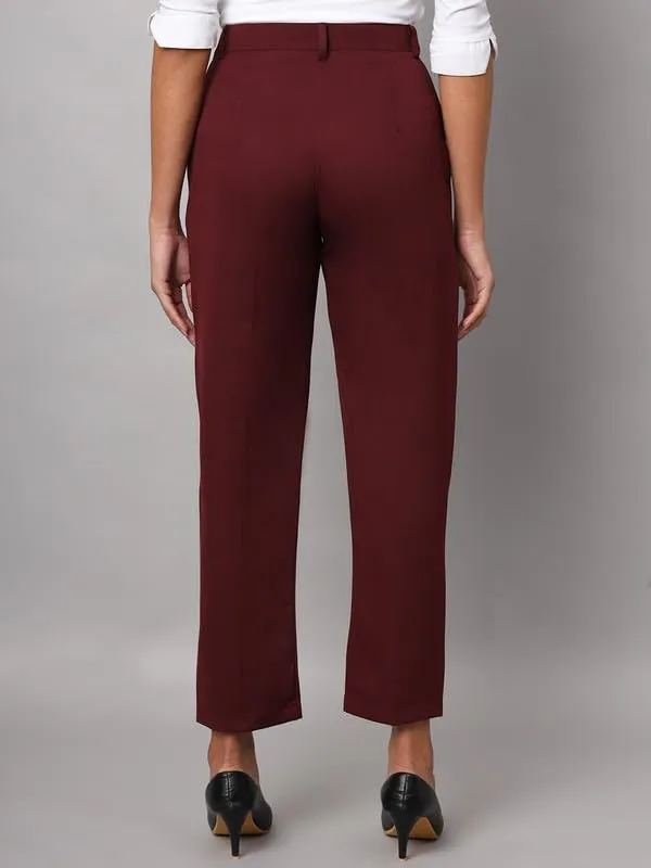 Burgundy_Polyester_Lycra_Trousers
