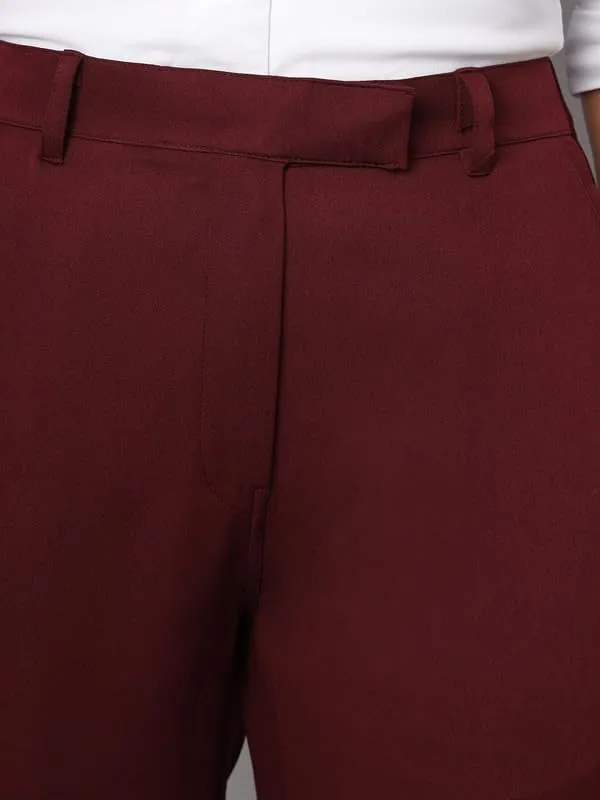 Burgundy_Polyester_Lycra_Trousers