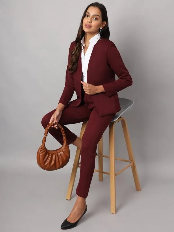 Burgundy_Polyester_Lycra_Trousers