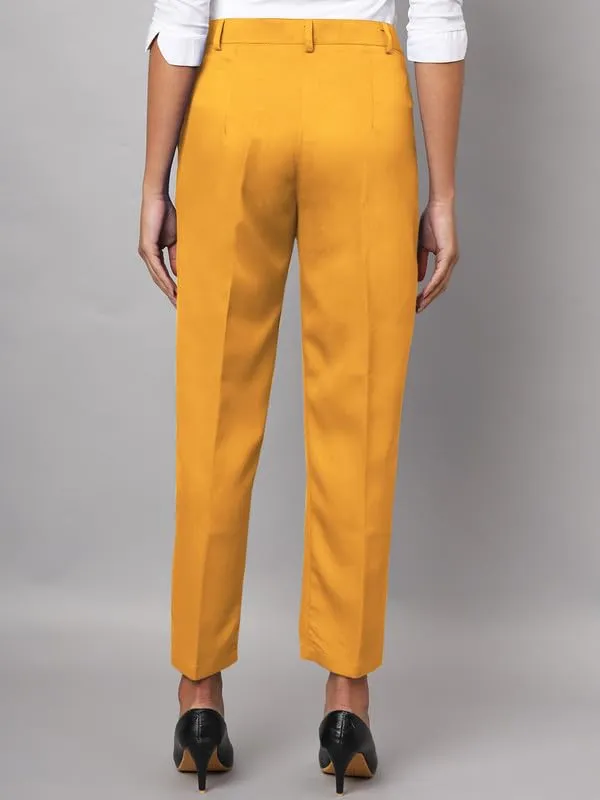 Mustard_Polyester_Lycra_Trousers
