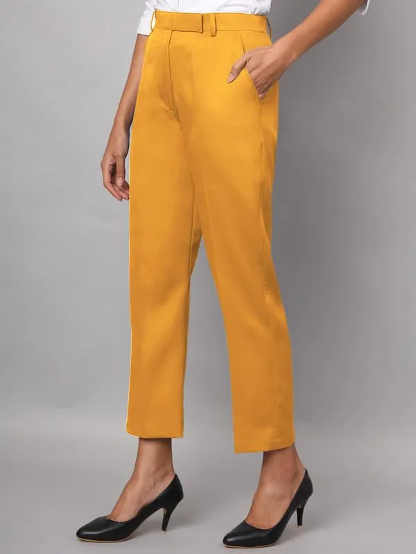 Mustard_Polyester_Lycra_Trousers