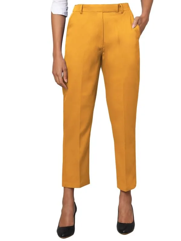 Mustard_Polyester_Lycra_Trousers