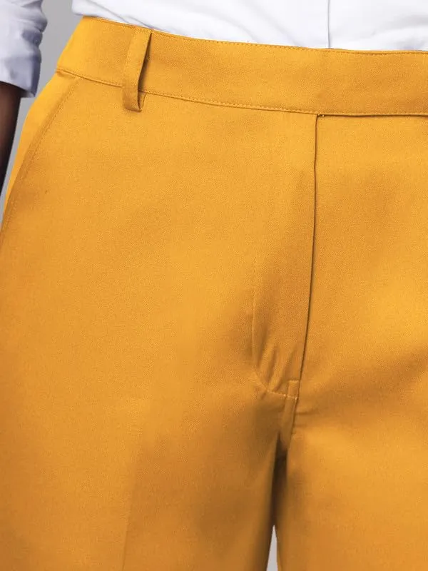 Mustard_Polyester_Lycra_Trousers