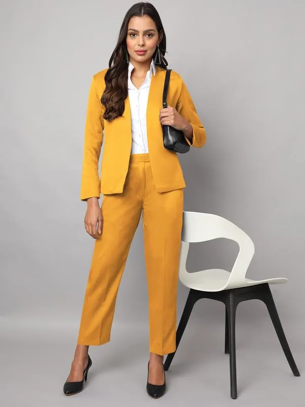 Mustard_Polyester_Lycra_Trousers