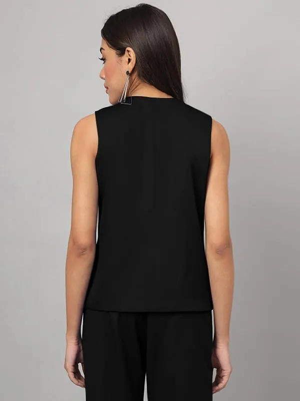 Black_Polyester_Lycra_Waistcoat