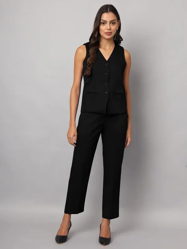 Black_Polyester_Lycra_Waistcoat
