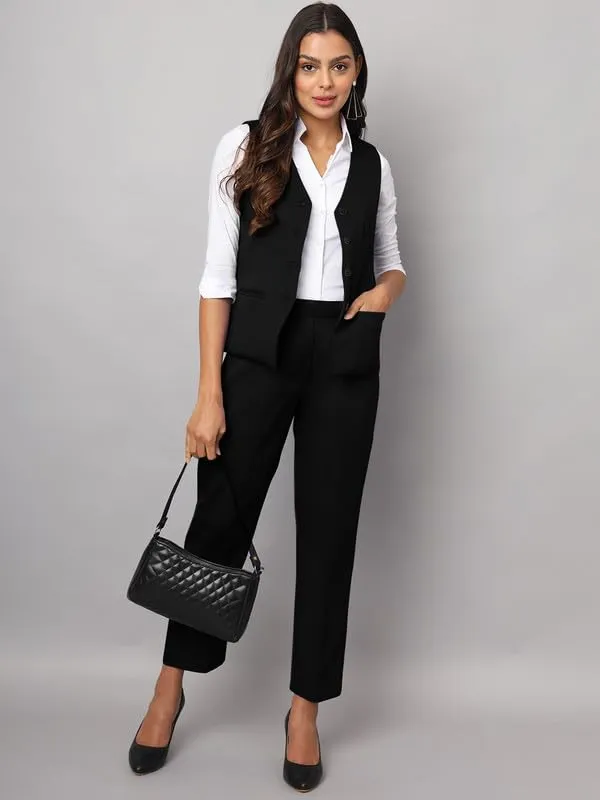 Black_Polyester_Lycra_Waistcoat