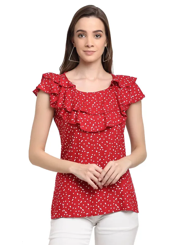 Navypolka_Rayon_Print_Tops_For_Women
