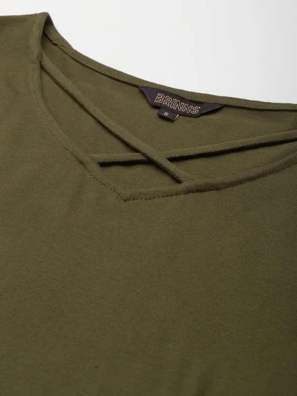 Olive_Cotton_Blend_Single_Jersey_Tops