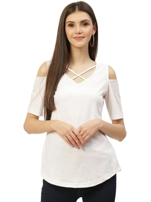 White_Cotton_Blend_Single_Jersey_Tops