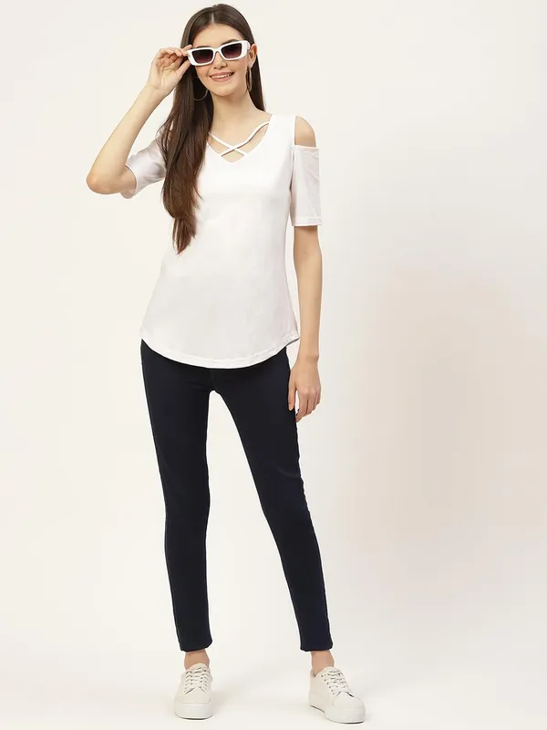 White_Cotton_Blend_Single_Jersey_Tops