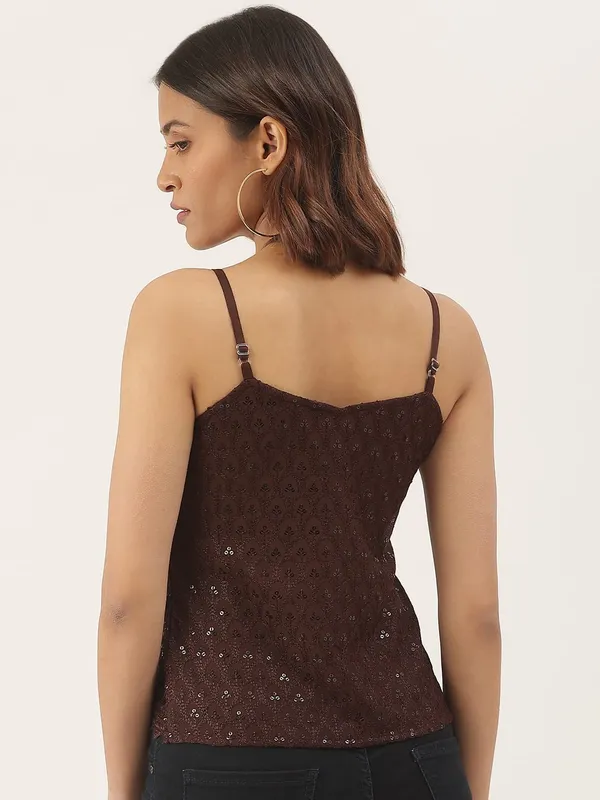 Brown_Rayon_Sequinn_Tops