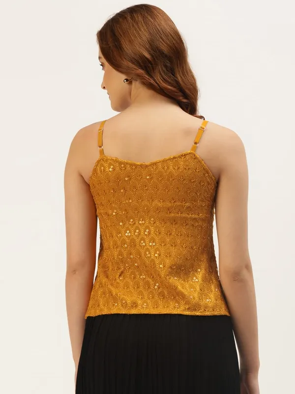Mustard_Rayon_Sequinn_Tops_For_Women