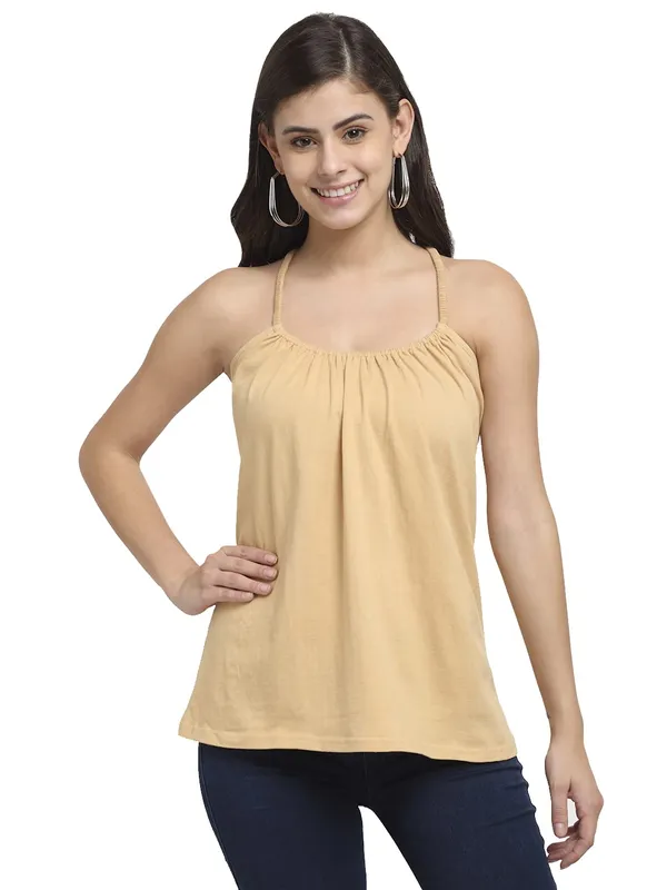 Dbeige_Cotton_Lycra_Tops