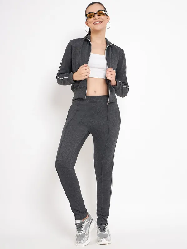 Charcoal_Cotton_Blend_Fleece_Tracksuits_For_Women