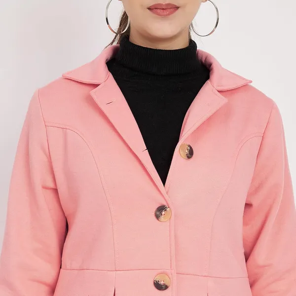 Pink_Cotton_Blend_Fleece_Coats_For_Women