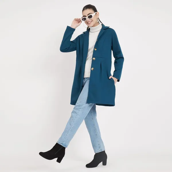 Teal_Cotton_Blend_Fleece_Coats_For_Women