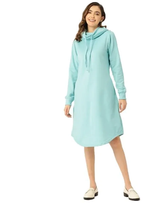 Plus_Size_Hooded_Cowl_Neck_Cuffed_Sleeves_Jumper_Dress
