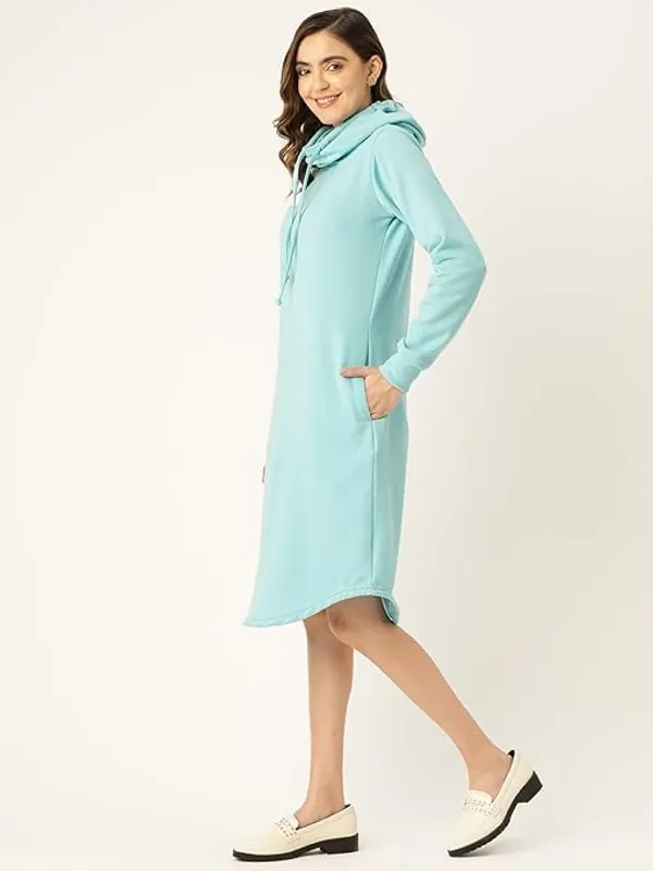 Plus_Size_Hooded_Cowl_Neck_Cuffed_Sleeves_Jumper_Dress