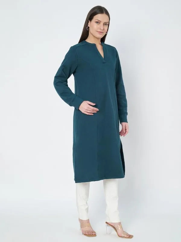 A-Line_Mandarin_Collar_Midi_Dress