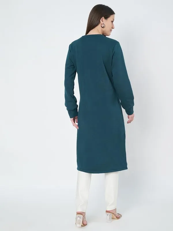 A-Line_Mandarin_Collar_Midi_Dress