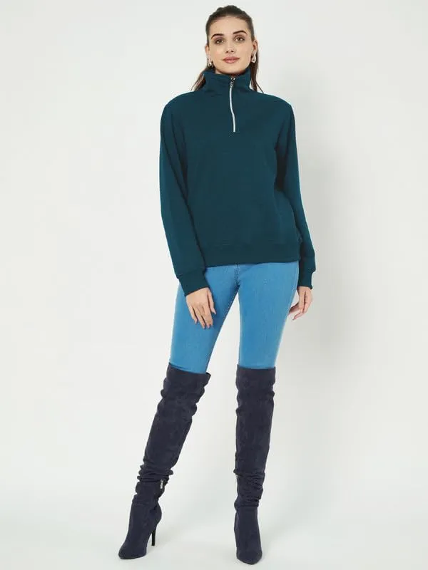 Charcoal_Cotton_Blend_Fleece_Jackets_For_Women