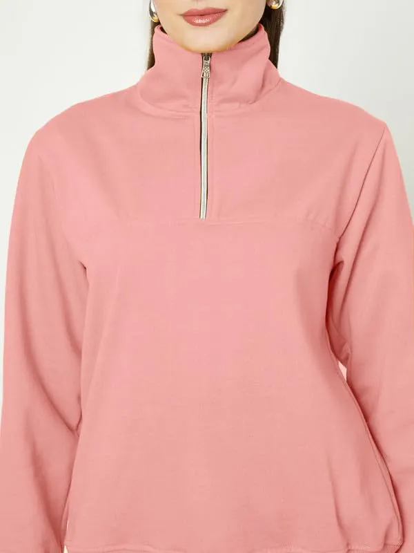 Pink_Cotton_Blend_Fleece_Jackets_For_Women