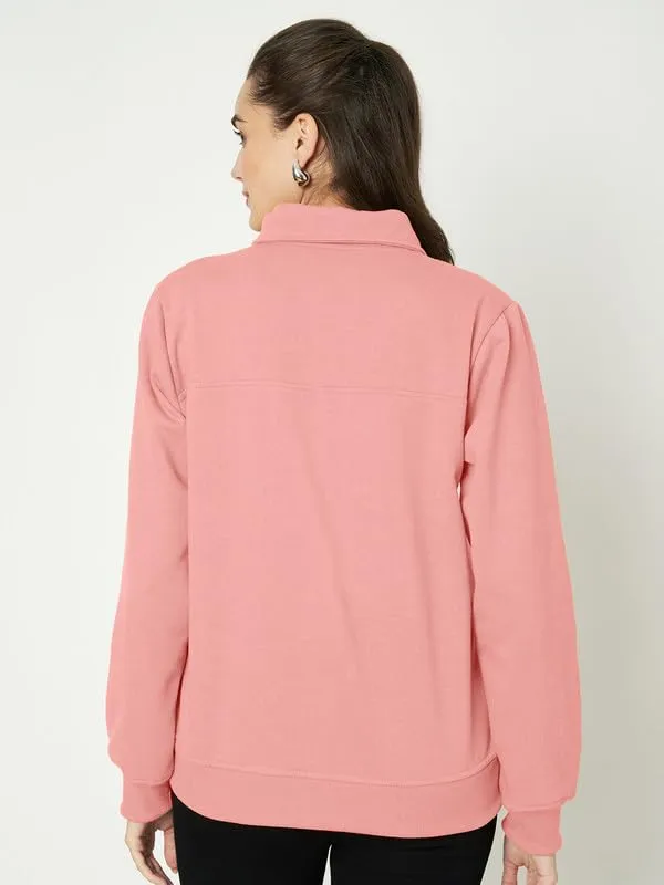 Pink_Cotton_Blend_Fleece_Jackets_For_Women