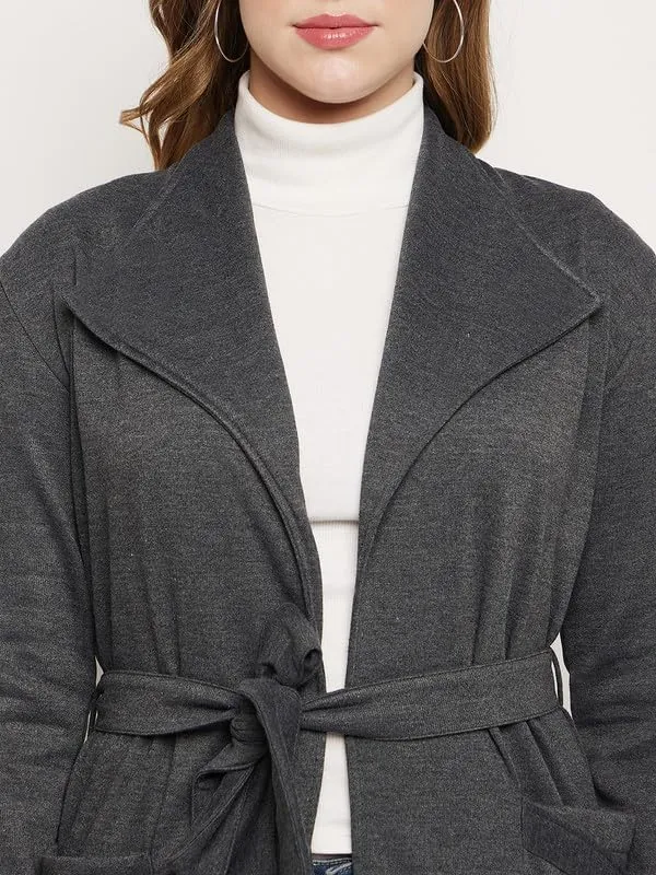Charcoal_Cotton_Blend_Fleece_Coats_For_Women