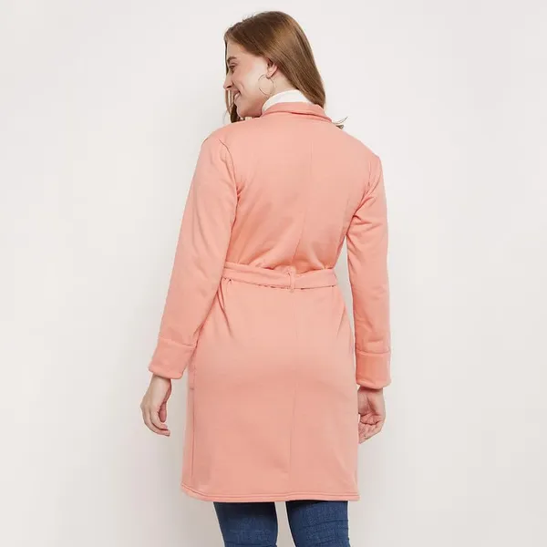Pink_Cotton_Blend_Fleece_Coats_For_Women