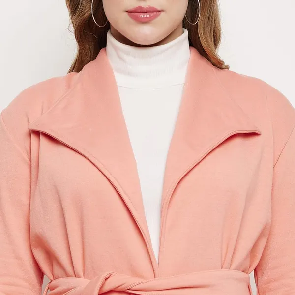 Pink_Cotton_Blend_Fleece_Coats_For_Women