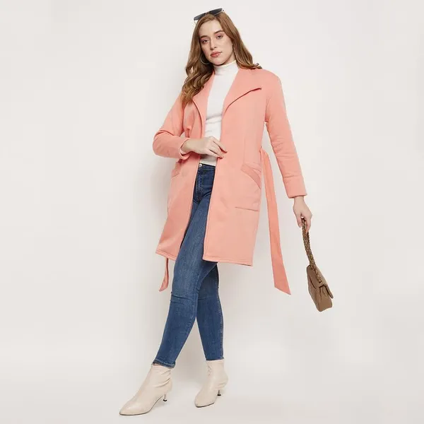 Pink_Cotton_Blend_Fleece_Coats_For_Women