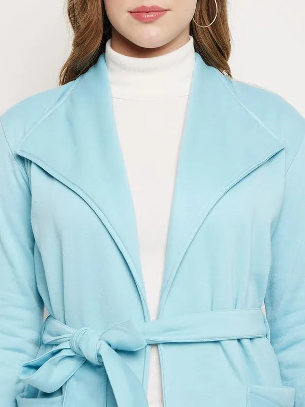 Turq_Cotton_Blend_Fleece_Coats_For_Women