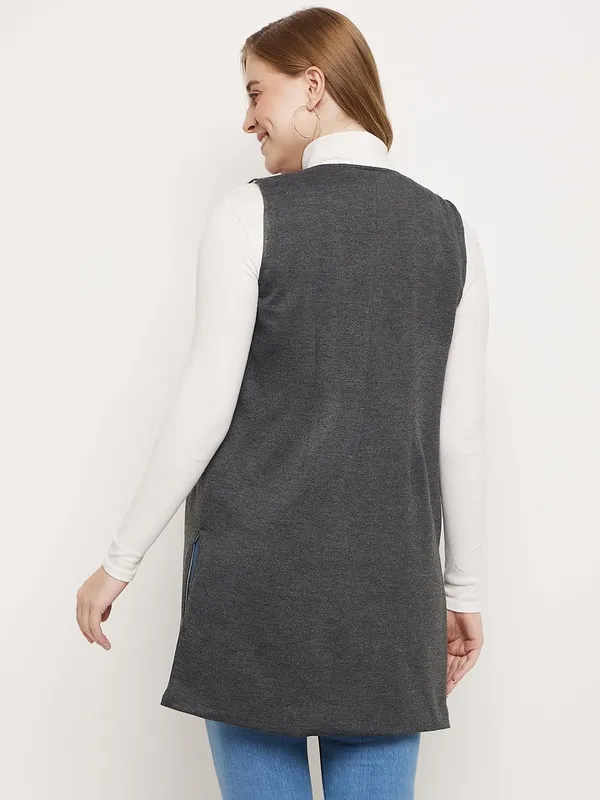 Charcoal_Cotton_Blend_Fleece_Shrug_For_Women