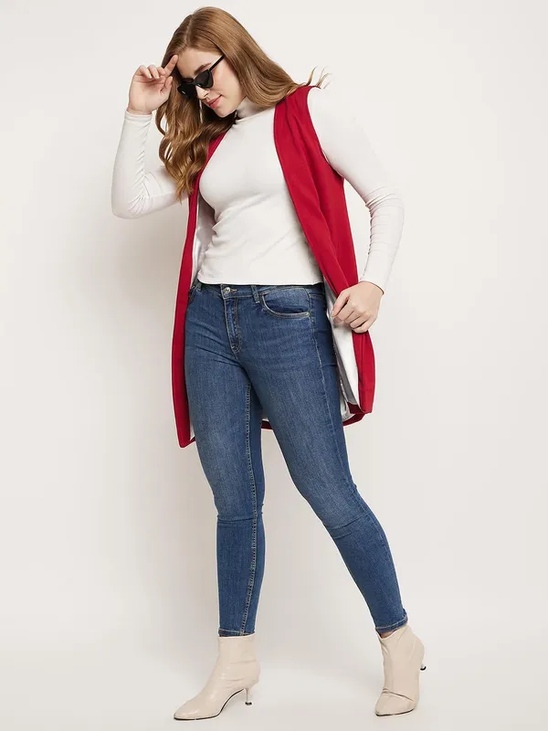Maroon_Cotton_Blend_Fleece_Shrug_For_Women